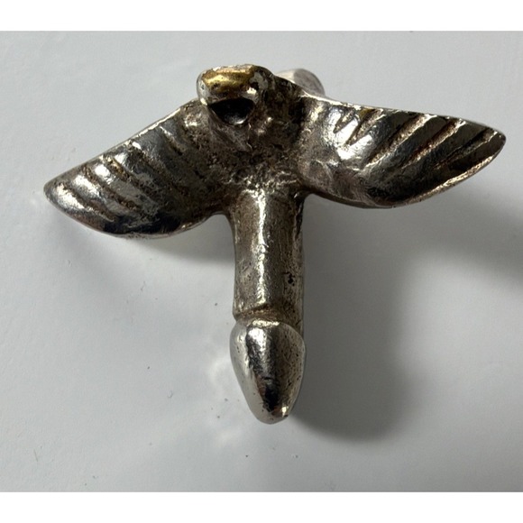Vintage Winged Phallus Penis Flying Dick Roman Good Luck Symbol Fascinus Charm - Picture 5 of 8